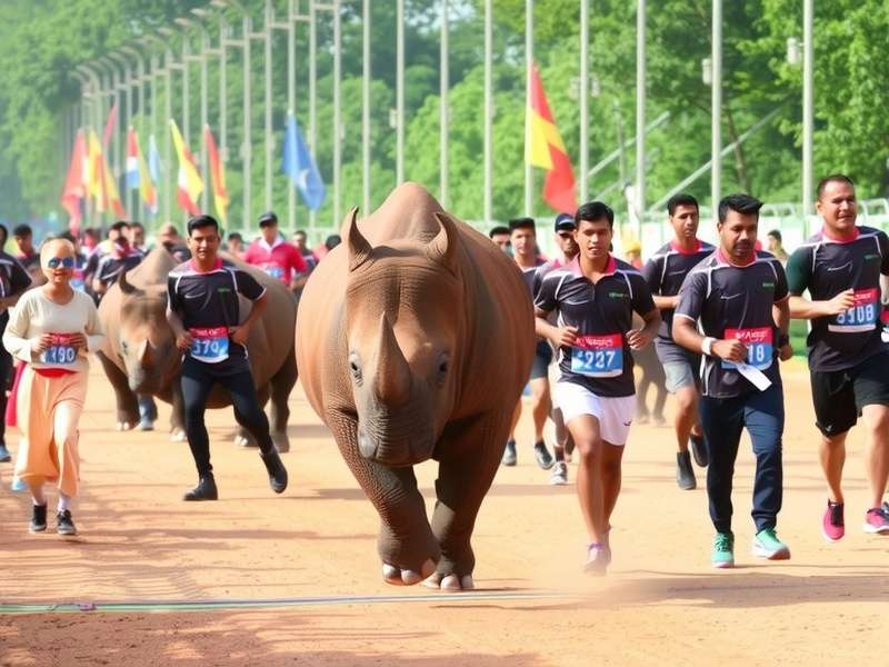 Raipur Rhino Run Challenge Official Game Cover